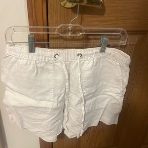 White Linen Shorts